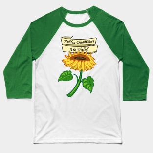Hidden Disability Sunflower Baseball T-Shirt